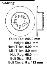 Centric C-Tek Standard Brake Rotor 121.33014                                     - 121.33014 - Image 4