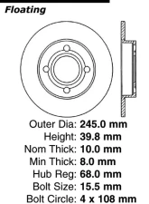 Centric C-Tek Standard Brake Rotor 121.33019                                     - 121.33019 - Image 4