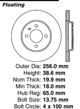 Centric C-Tek Standard Brake Rotor 121.33023                                     - 121.33023 - Image 4