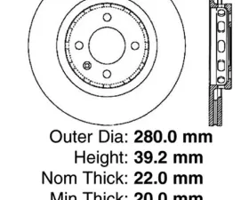 Centric C-Tek Standard Brake Rotor 121.33028