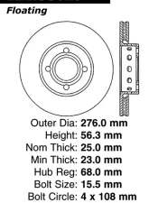 Centric C-Tek Standard Brake Rotor 121.33029                                     - 121.33029 - Image 4