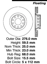 Centric C-Tek Standard Brake Rotor 121.33040                                     - 121.33040 - Image 4
