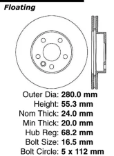 Centric C-Tek Standard Brake Rotor 121.33052                                     - 121.33052 - Image 4