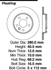 Centric C-Tek Standard Brake Rotor 121.33053                                     - 121.33053 - Image 4