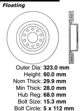 Centric C-Tek Standard Brake Rotor 121.33060                                     - 121.33060 - Image 4