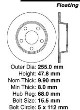 Centric C-Tek Standard Brake Rotor 121.33064                                     - 121.33064 - Image 4