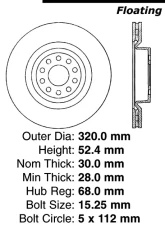 Centric C-Tek Standard Brake Rotor 121.33065                                     - 121.33065 - Image 4