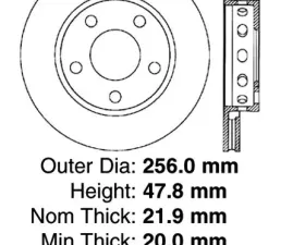 Centric C-Tek Standard Brake Rotor 121.33067