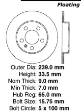 Centric C-Tek Standard Brake Rotor 121.33068                                     - 121.33068 - Image 4