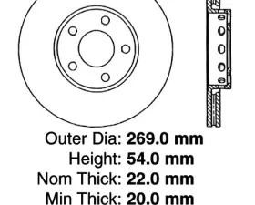 Centric C-Tek Standard Brake Rotor 121.33072