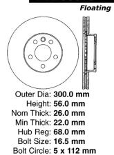Centric C-Tek Standard Brake Rotor 121.33075                                     - 121.33075 - Image 4