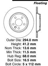 Centric C-Tek Standard Brake Rotor 121.33076                                     - 121.33076 - Image 5