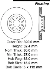 Centric C-Tek Standard Brake Rotor 121.33077                                     - 121.33077 - Image 4