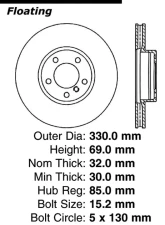 Centric C-Tek Standard Brake Rotor 121.33080                                     - 121.33080 - Image 4
