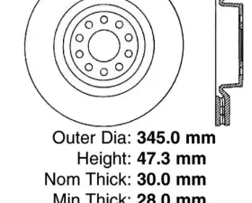 Centric C-Tek Standard Brake Rotor 121.33087