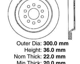 Centric C-Tek Standard Brake Rotor 121.33088