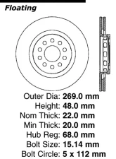 Centric C-Tek Standard Brake Rotor 121.33089                                     - 121.33089 - Image 4