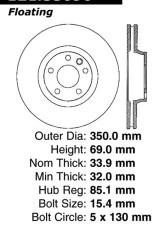 Centric C-Tek Standard Brake Rotor 121.33090                                     - 121.33090 - Image 4