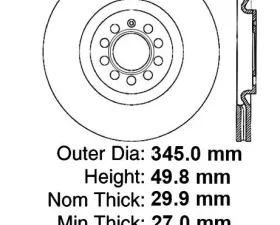 Centric C-Tek Standard Brake Rotor 121.33112