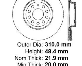 Centric C-Tek Standard Brake Rotor 121.33113