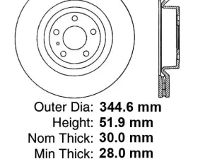 Centric C-Tek Standard Brake Rotor 121.33124