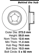 Centric C-Tek Standard Brake Rotor 121.34003                                     - 121.34003 - Image 4