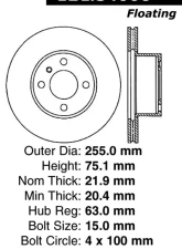 Centric C-Tek Standard Brake Rotor 121.34006                                     - 121.34006 - Image 6