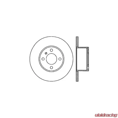 Centric C-Tek Standard Brake Rotor 121.34007 - 121.34007