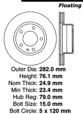Centric C-Tek Standard Brake Rotor 121.34013                                     - 121.34013 - Image 4