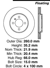 Centric C-Tek Standard Brake Rotor 121.34018                                     - 121.34018 - Image 5