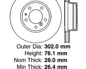 Centric C-Tek Standard Brake Rotor 121.34021