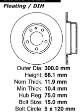 Centric C-Tek Standard Brake Rotor 121.34022                                     - 121.34022 - Image 5