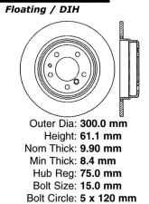 Centric C-Tek Standard Brake Rotor 121.34025                                     - 121.34025 - Image 2