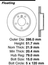 Centric C-Tek Standard Brake Rotor 121.34029                                     - 121.34029 - Image 5