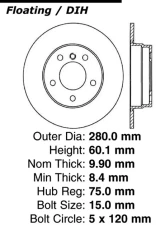 Centric C-Tek Standard Brake Rotor 121.34030                                     - 121.34030 - Image 5