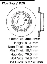 Centric C-Tek Standard Brake Rotor 121.34034                                     - 121.34034 - Image 5
