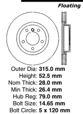 Centric C-Tek Standard Brake Rotor 121.34038                                     - 121.34038 - Image 4