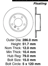 Centric C-Tek Standard Brake Rotor 121.34040                                     - 121.34040 - Image 2
