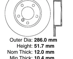 Centric C-Tek Standard Brake Rotor 121.34040