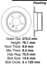 Centric C-Tek Standard Brake Rotor 121.34041                                     - 121.34041 - Image 4