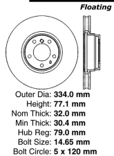 Centric C-Tek Standard Brake Rotor 121.34042                                     - 121.34042 - Image 4