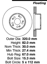 Centric C-Tek Standard Brake Rotor 121.35023                                     - 121.35023 - Image 4