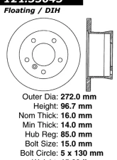 Centric C-Tek Standard Brake Rotor 121.35045                                     - 121.35045 - Image 4