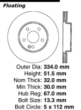 Centric C-Tek Standard Brake Rotor 121.35046                                     - 121.35046 - Image 2