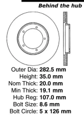 Centric C-Tek Standard Brake Rotor 121.37001                                     - 121.37001 - Image 2