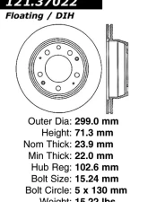 Centric C-Tek Standard Brake Rotor 121.37022                                     - 121.37022 - Image 4
