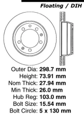 Centric C-Tek Standard Brake Rotor 121.37032                                     - 121.37032 - Image 4
