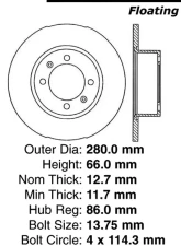 Centric C-Tek Standard Brake Rotor 121.38002                                     - 121.38002 - Image 4
