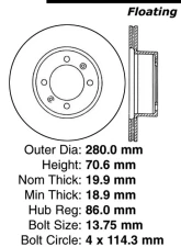 Centric C-Tek Standard Brake Rotor 121.38004                                     - 121.38004 - Image 4