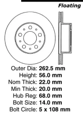Centric C-Tek Standard Brake Rotor 121.39013                                     - 121.39013 - Image 4
